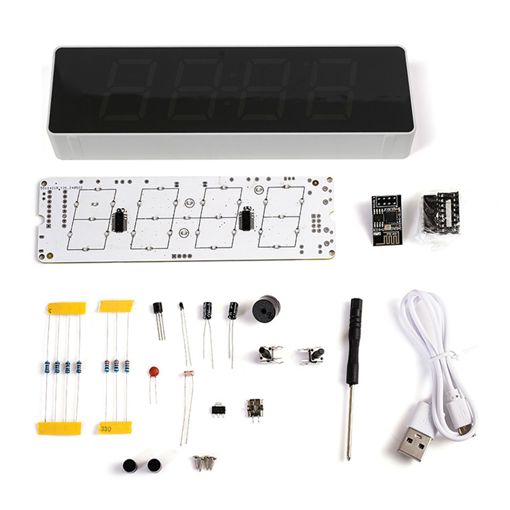Diy Electronics Gadgets - ESP8266 IOT ชุดนาฬิกา WiFi สีสันสดใส, นาฬิกาอิเล็กทรอนิกส์อัจฉริยะ