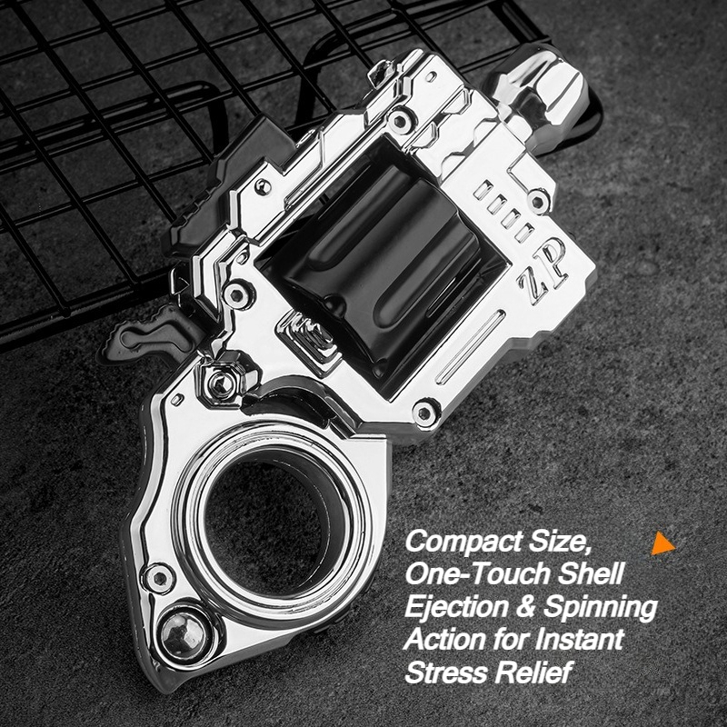 Electronics Gadgets Sale - ฟิดเจ็ตสปินเนอร์รูปปืนรีวอลเวอร์ EDC ของเล่นปืนโลหะขนาดเล็ก แหวนสะสมรูปปืน สำหรับคลายเครียด สนุกกับการยิง