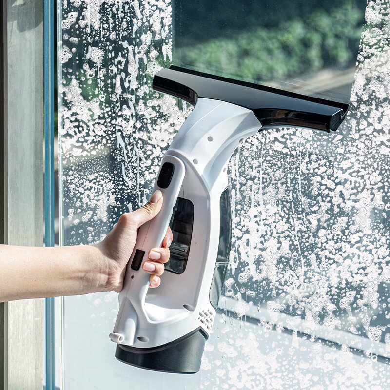 Electric Gadget - เครื่องดูดฝุ่นทำความสะอาดกระจกแบบมือถือ 2000Pa ไร้สาย พร้อมถังเก็บน้ำ 150 มล.