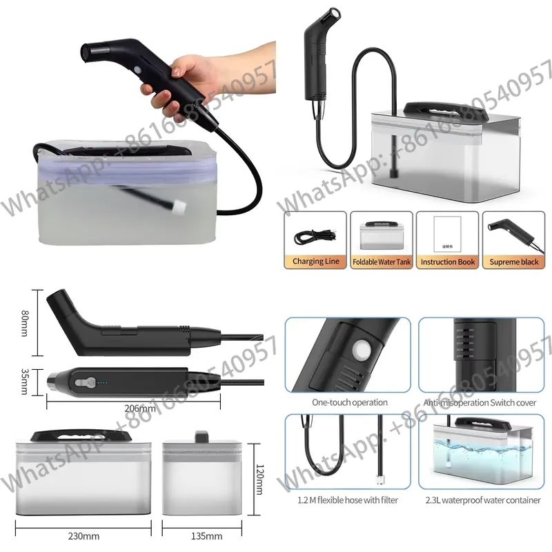Electric Gadget - อุปกรณ์ห้องน้ำ หัวฉีดน้ำแบบพกพาสำหรับชาวมุสลิม พร้อมถังเก็บน้ำ 2.3 ลิตร สำหรับห้องน้ำและกลางแจ้ง