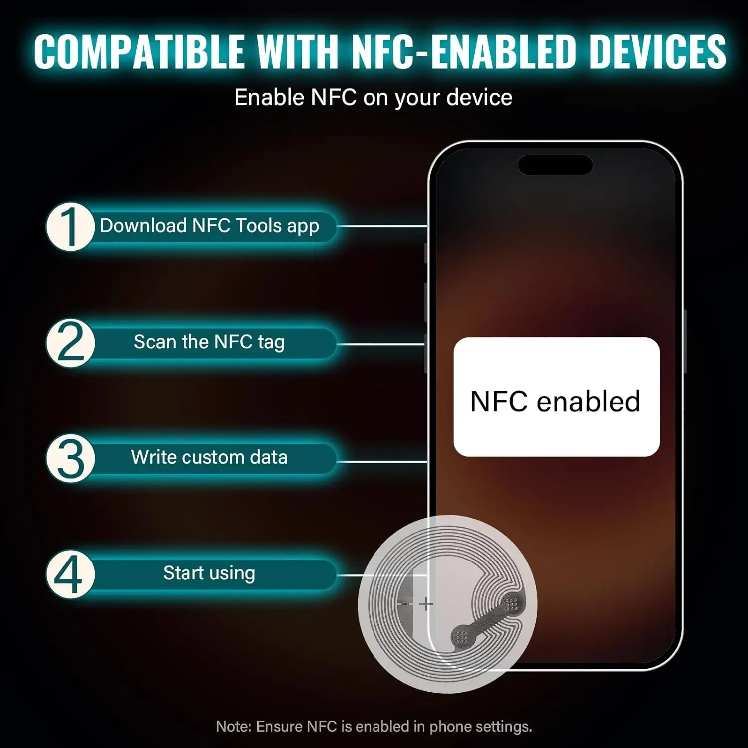 สติกเกอร์ NFC NTAG215 ความถี่  - Nfc Tag Programmable บทวิจารณ์และราคา