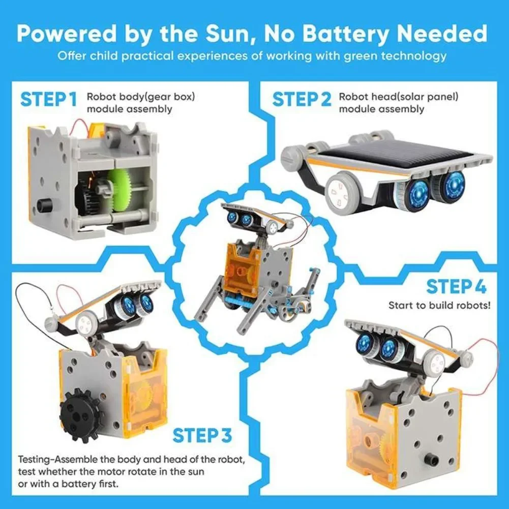 13 in 1 พลังงานแสงอาทิตย์หุ่นย - Diy Electronics Gadgets บทวิจารณ์และราคา